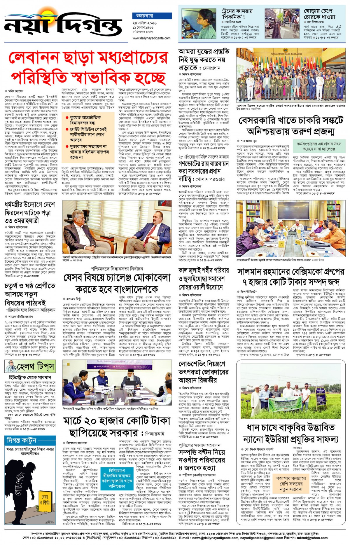 শেষের পাতা